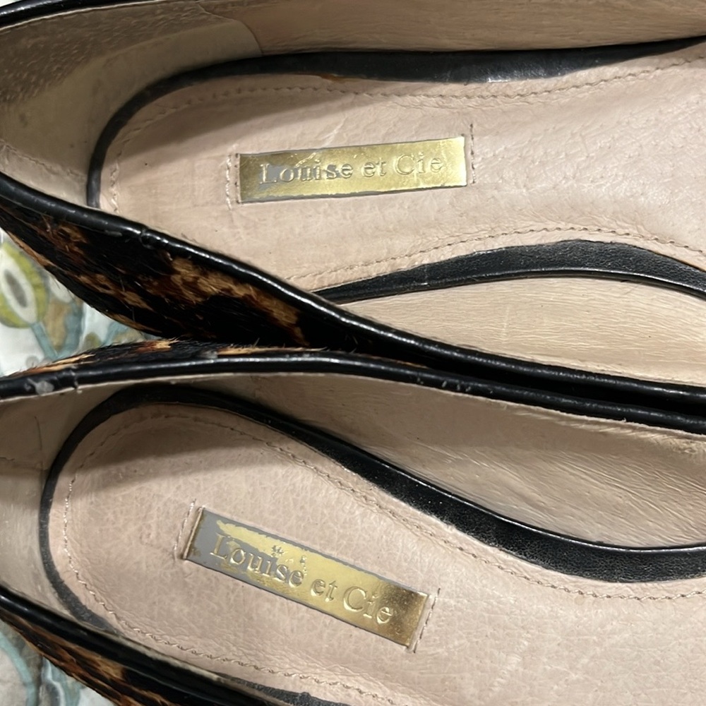 Louise et‎ Cie Bromley Genuine Cow Hair Animal Print Bow Flats Size 8.5 - Picture 7 of 10